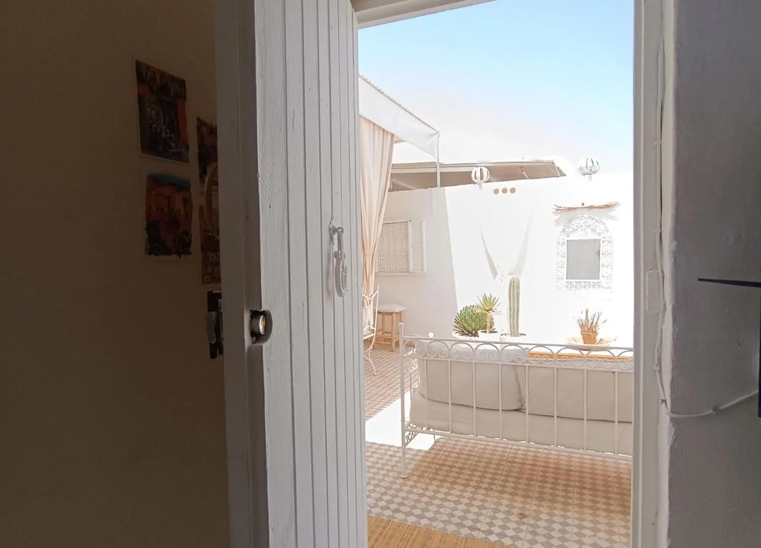 Studio Blanco Medina Avec Terrasse Marrákes Apartman